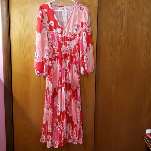 Traffic People Paisley Printed Aurora Midi Dress. Paisley. Damask. Medium/Large. - Picture 6 of 14